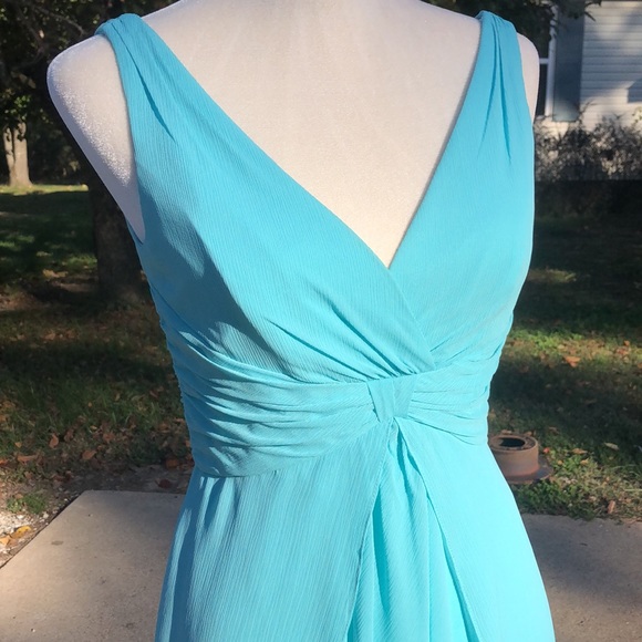 EUC Gorgeous Aqua David’s Bridal Dress - Picture 3 of 9